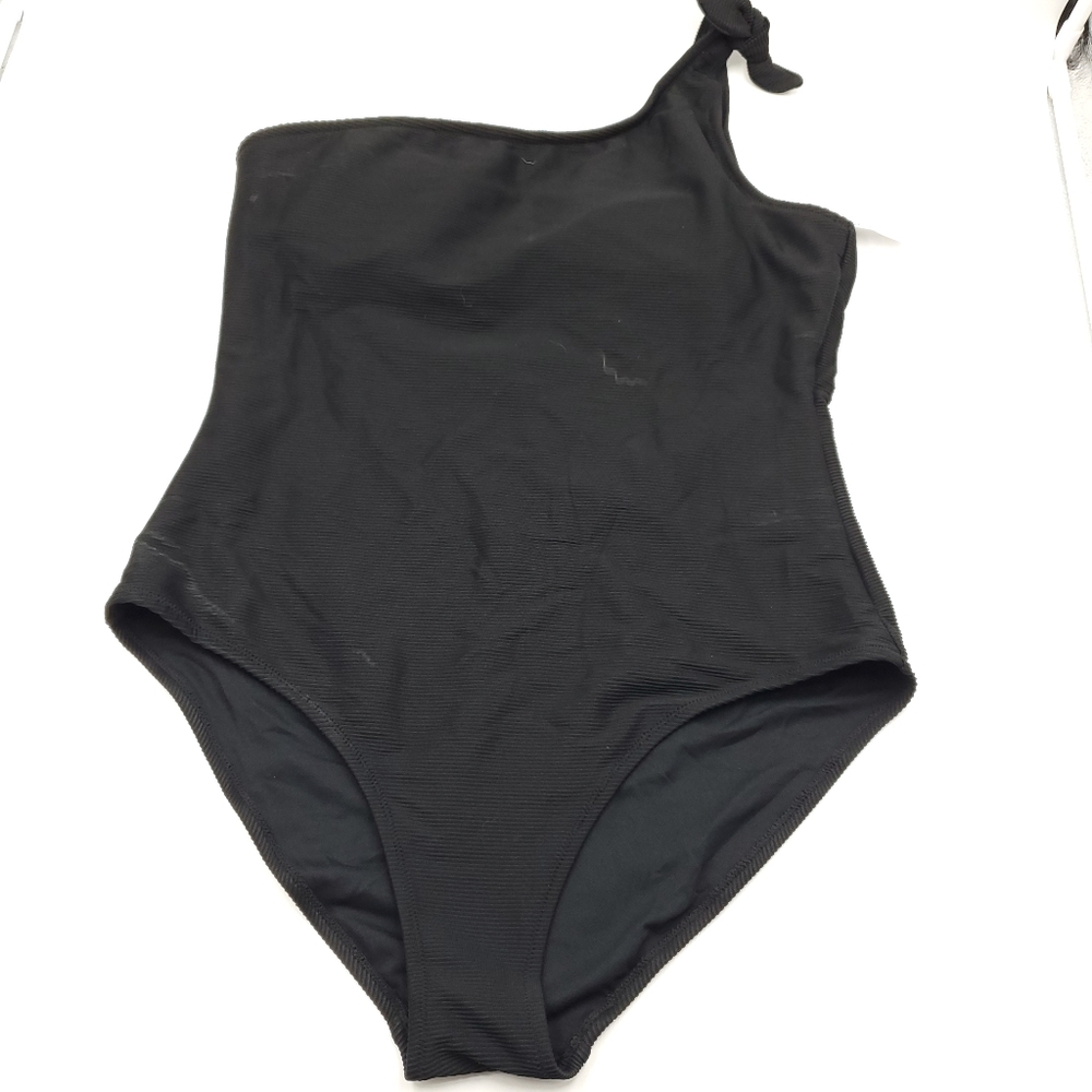 Old Navy Textured-Stripe One-Shoulder Swimsuit - Picture 2 of 9